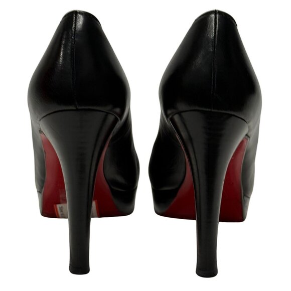 Christian Louboutin black patent Round Toe platform pump 6.5/36.5 - Picture 2 of 5